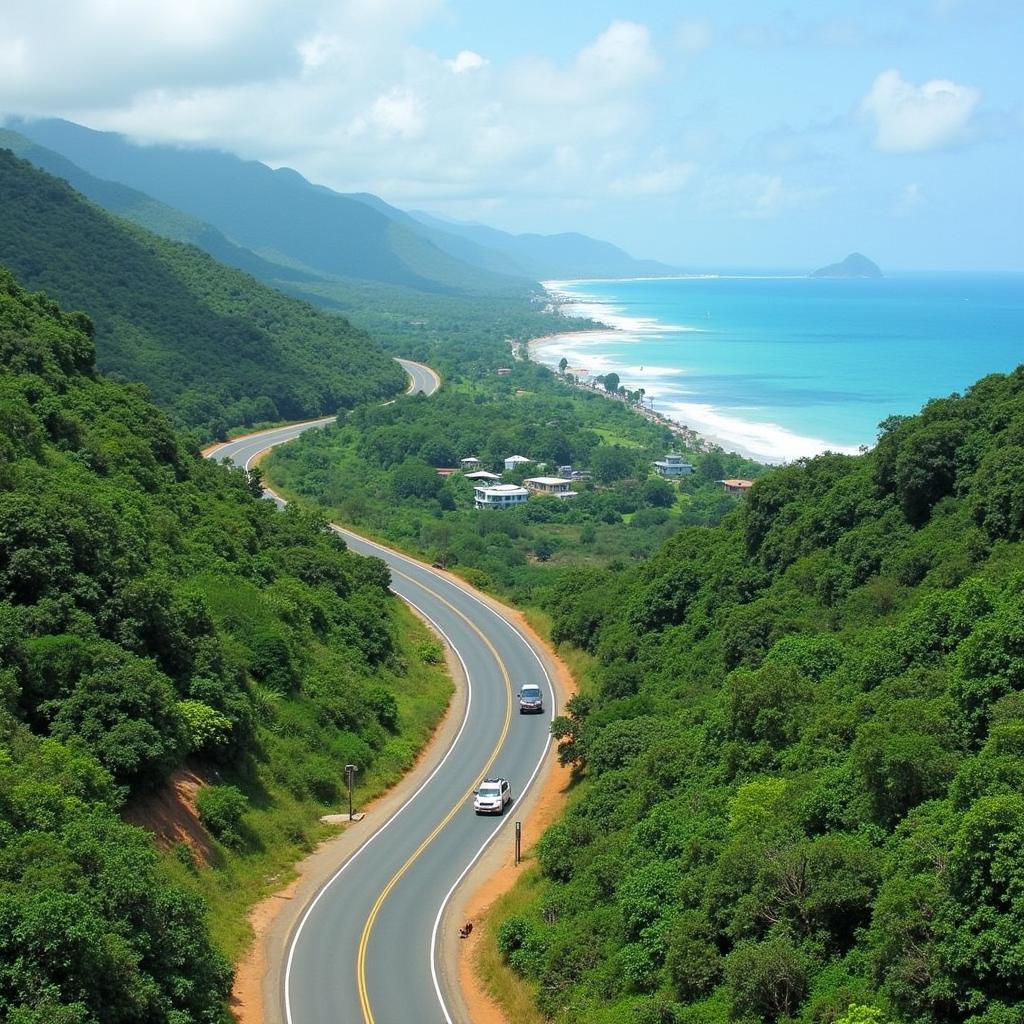 Scenic Route between Trivandrum and Kanyakumari