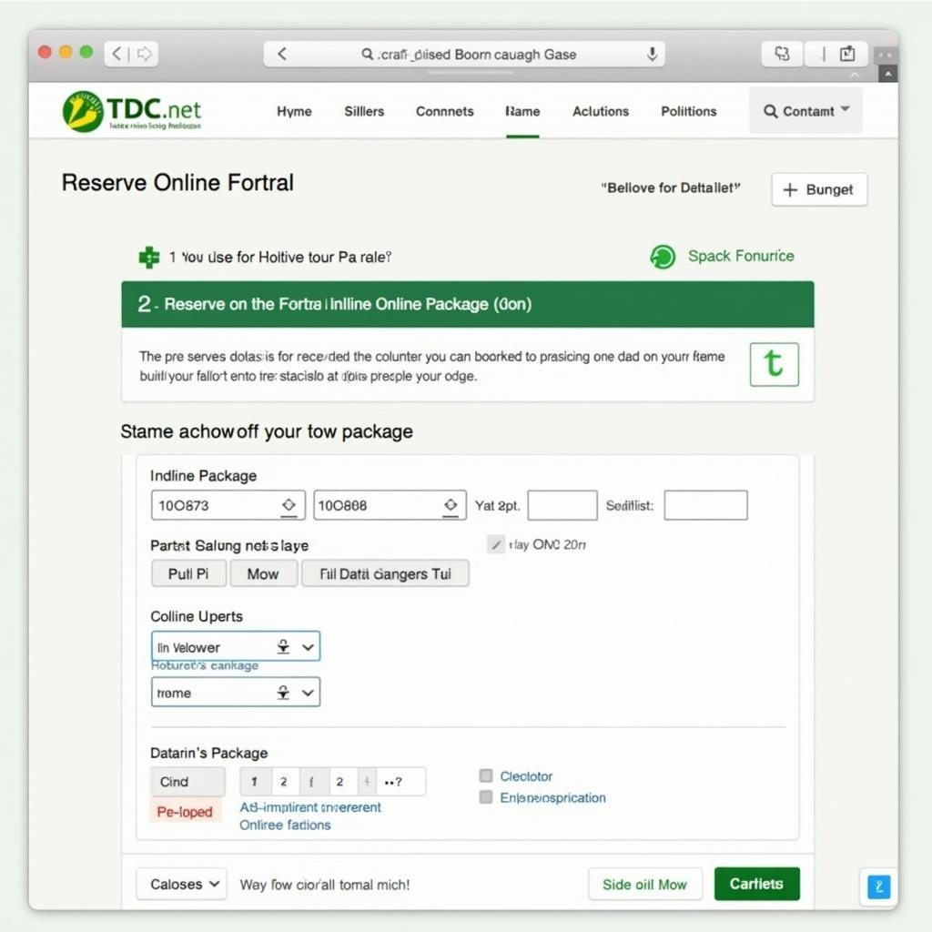 TTDC Online Booking Process