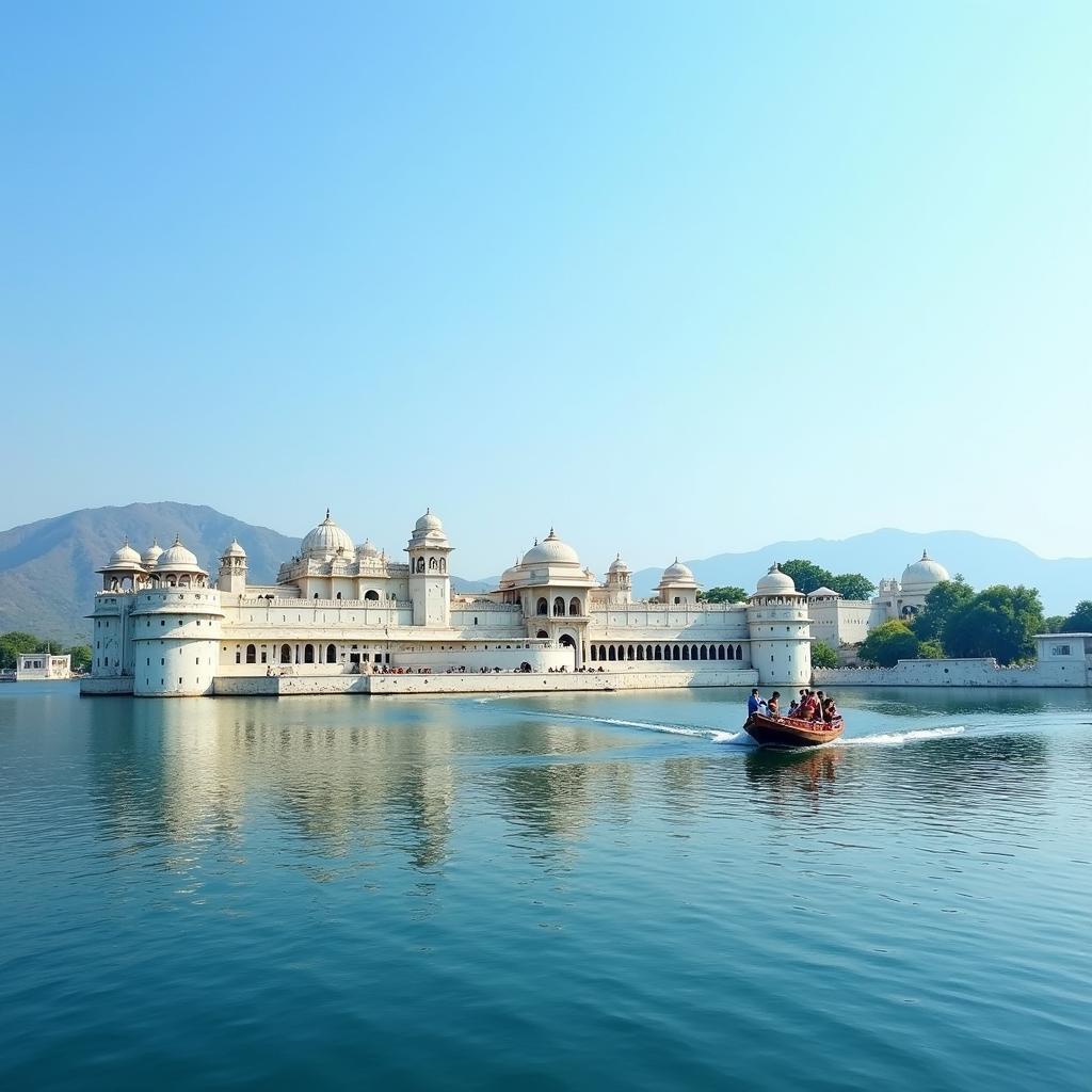 Udaipur City Palace overlooking Lake Pichola