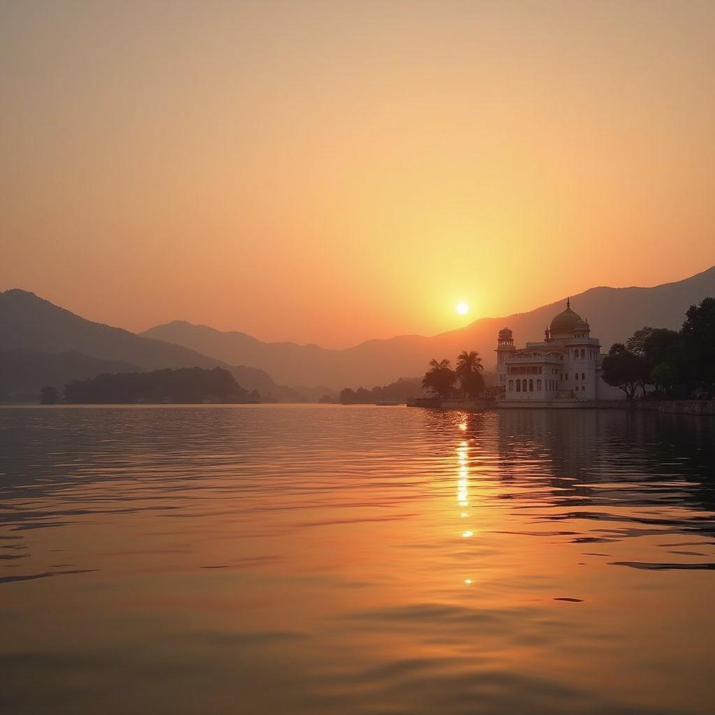 Udaipur Lake Pichola at Sunset