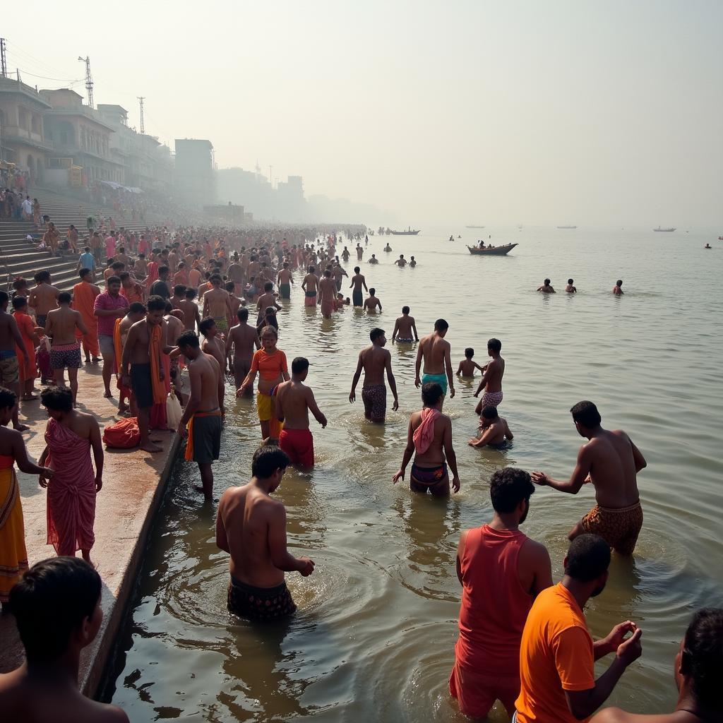 Daily life on the Varanasi ghats