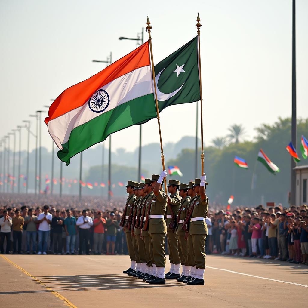 Wagah Border Ceremony between India and Pakistan