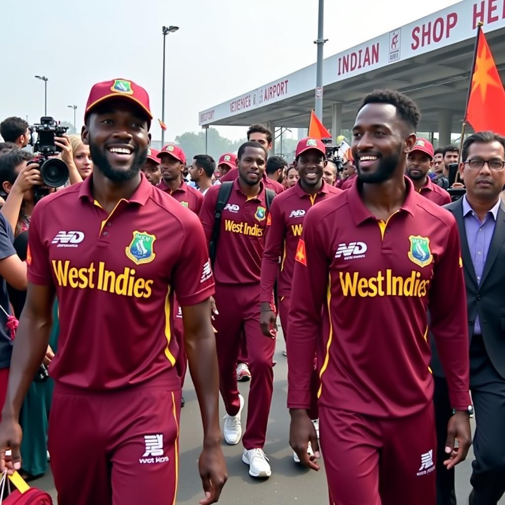 West Indies Cricket Team Arriving in India