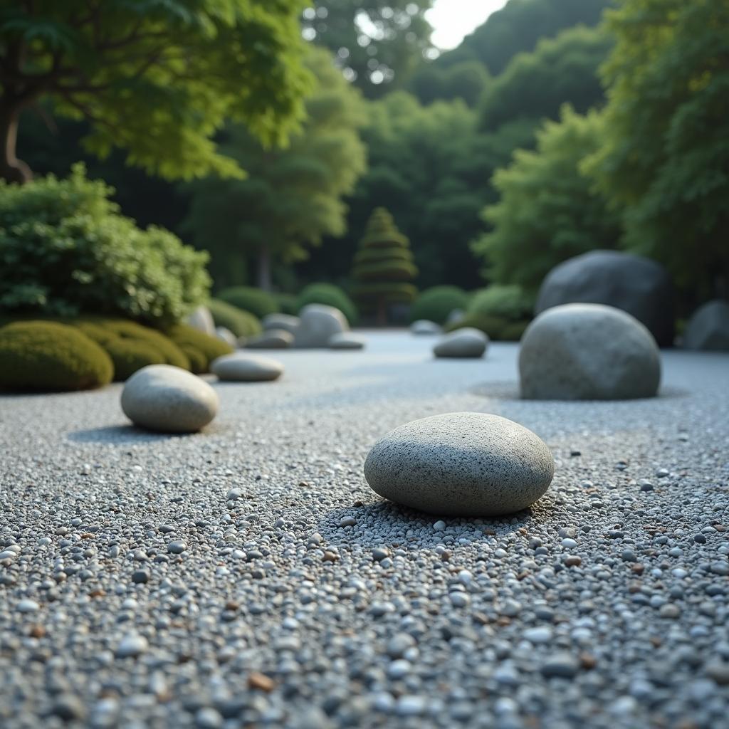 Zen Garden Rock Formation Contemplation