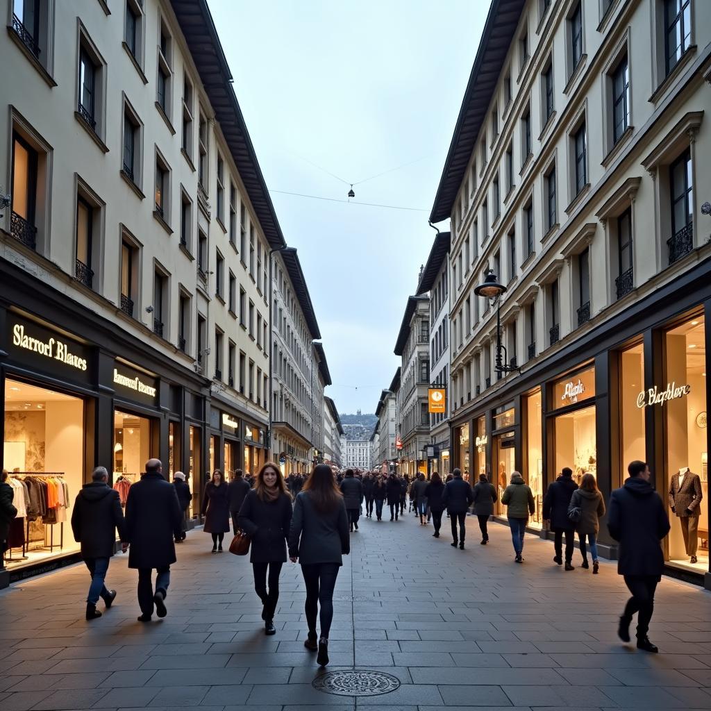 Zurich Bahnhofstrasse Shopping Street