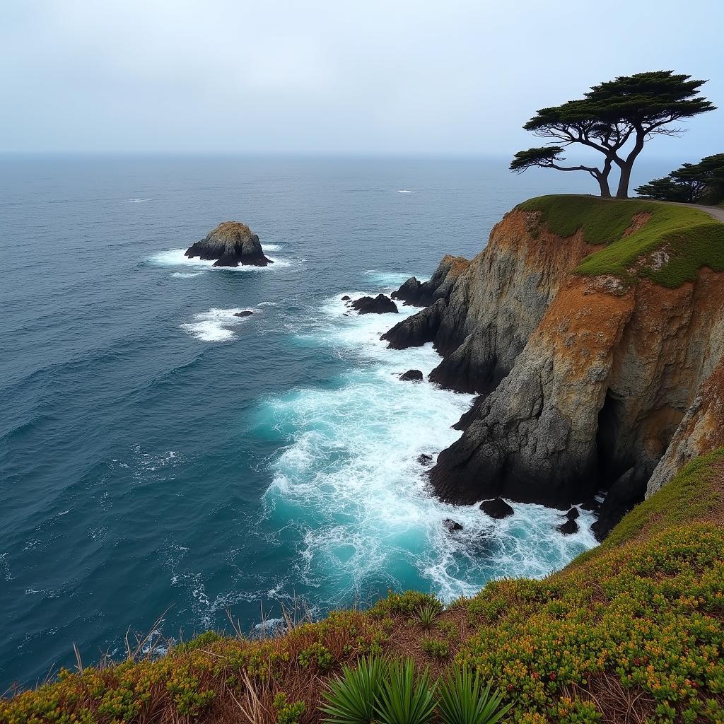 Stunning Coastal View along 17 Mile Drive near Monterey