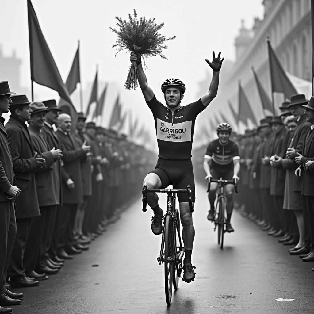 Gustave Garrigou Celebrates 1911 Tour de France Victory