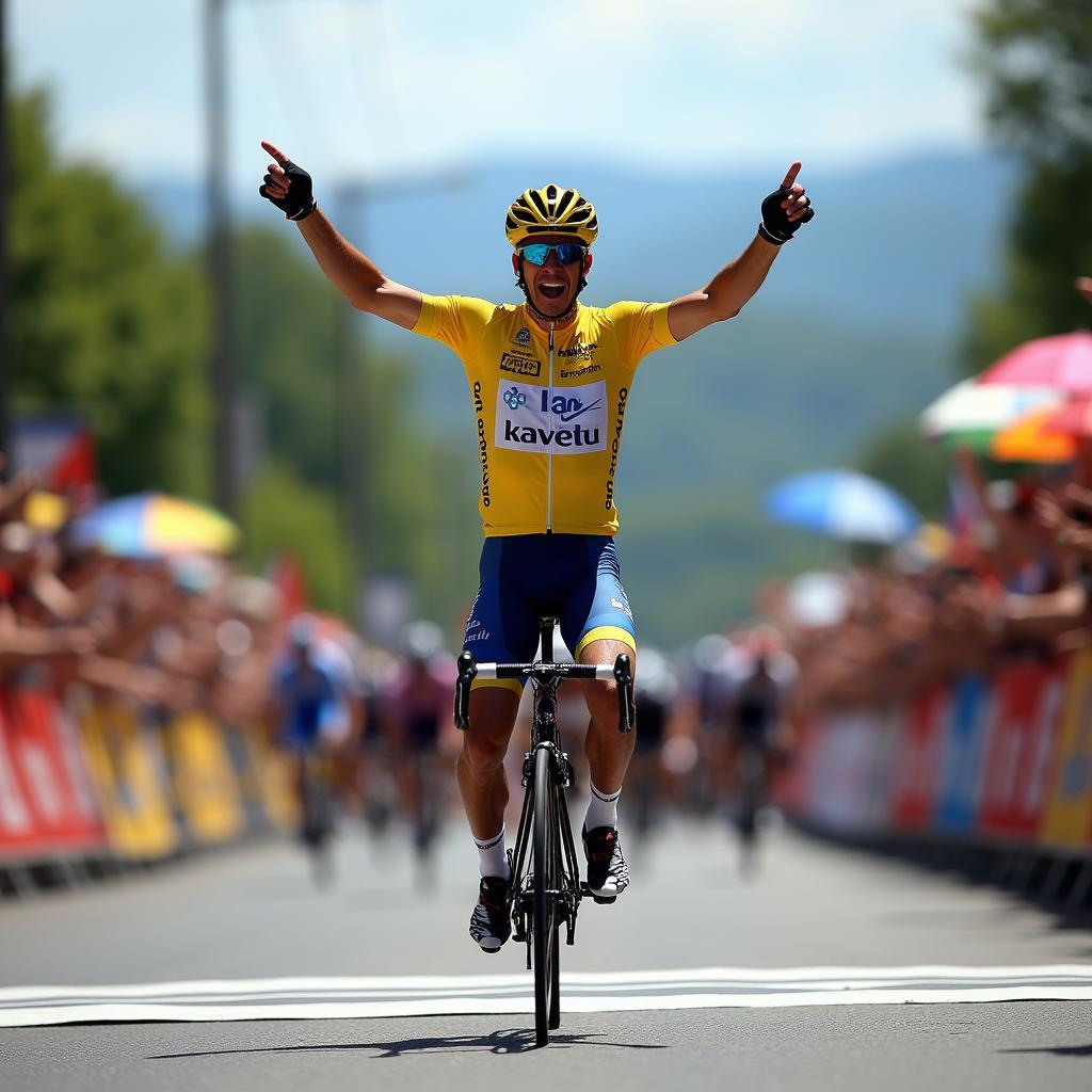 Alberto Contador in the Yellow Jersey