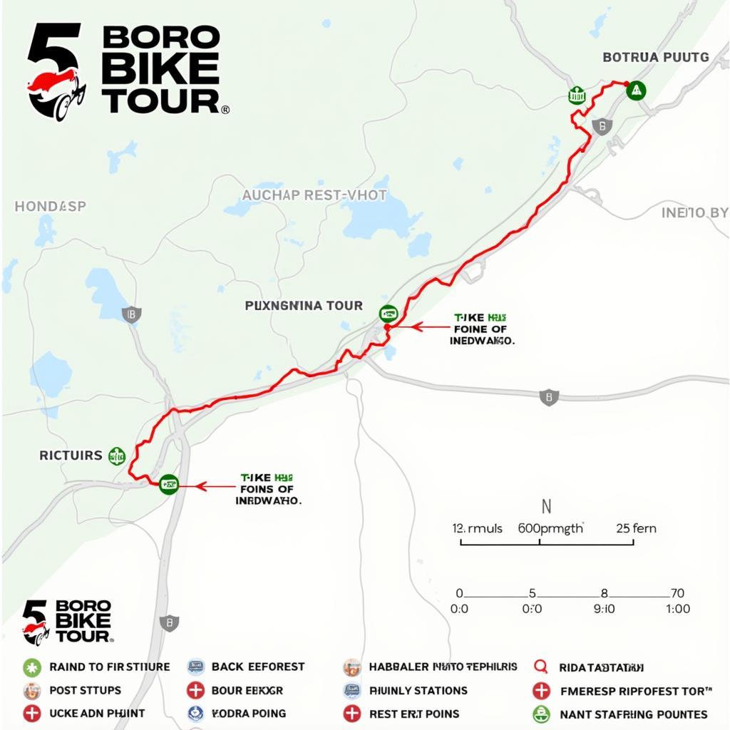 5 Boro Bike Tour 2020 Map Route Overview