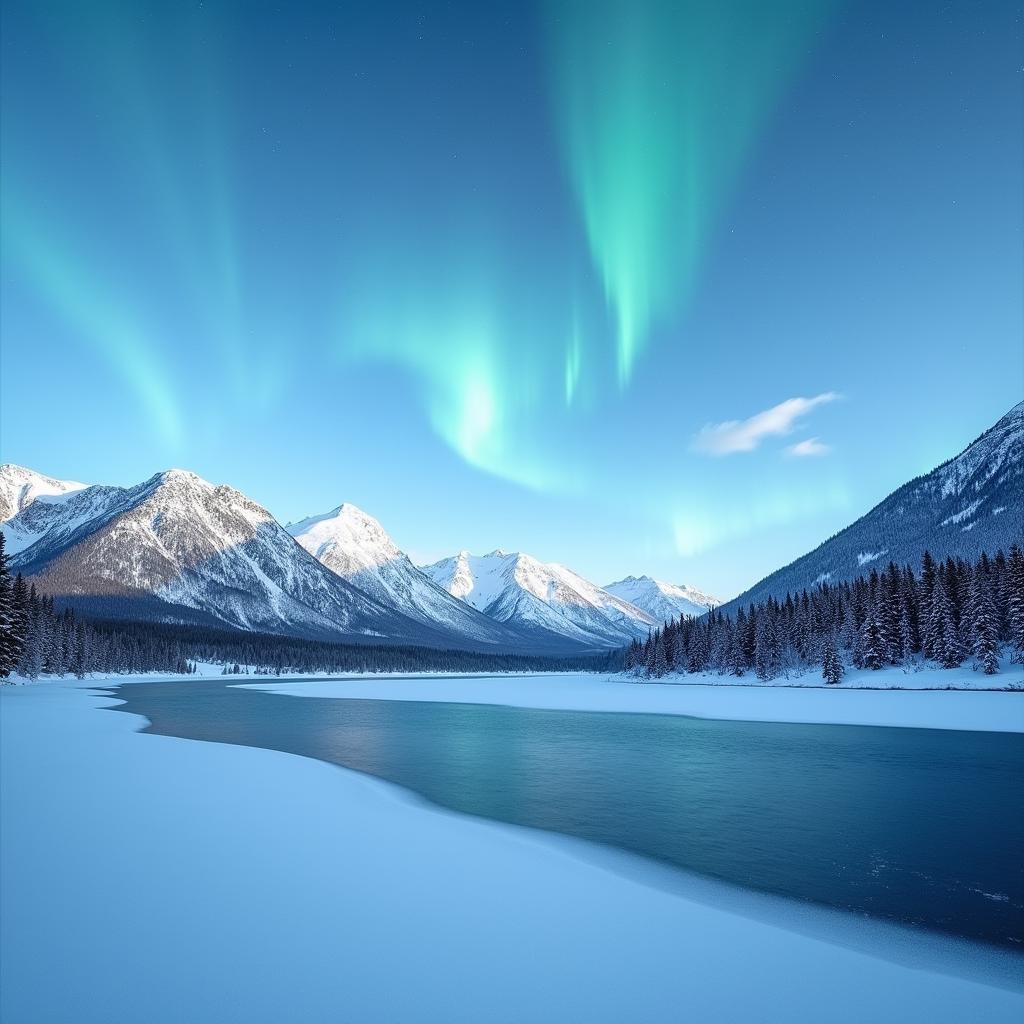 Abisko National Park Winter Landscape