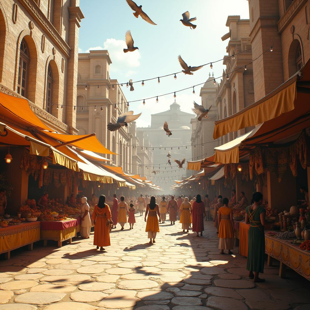 Bustling Marketplace in AC Origins