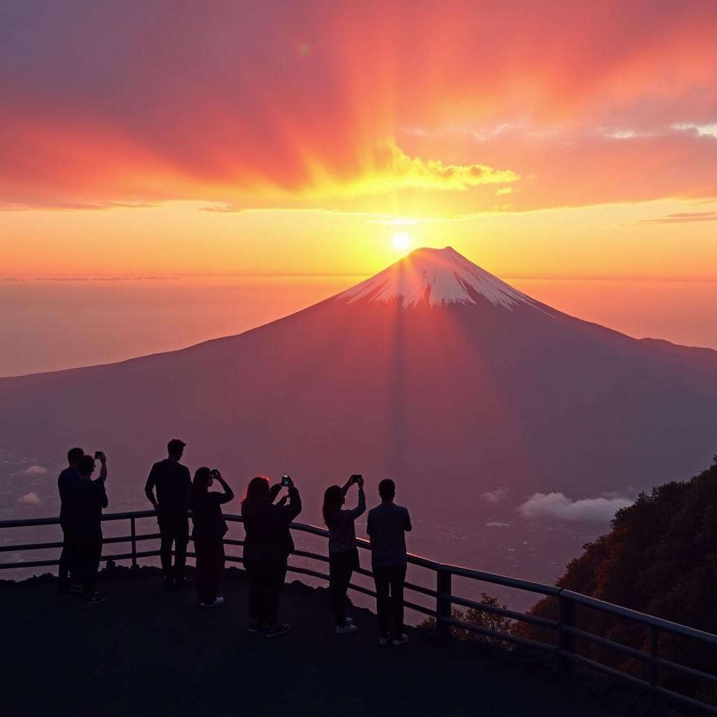 Ada Pasternak Tour: Witnessing a breathtaking sunrise over Mount Fuji.