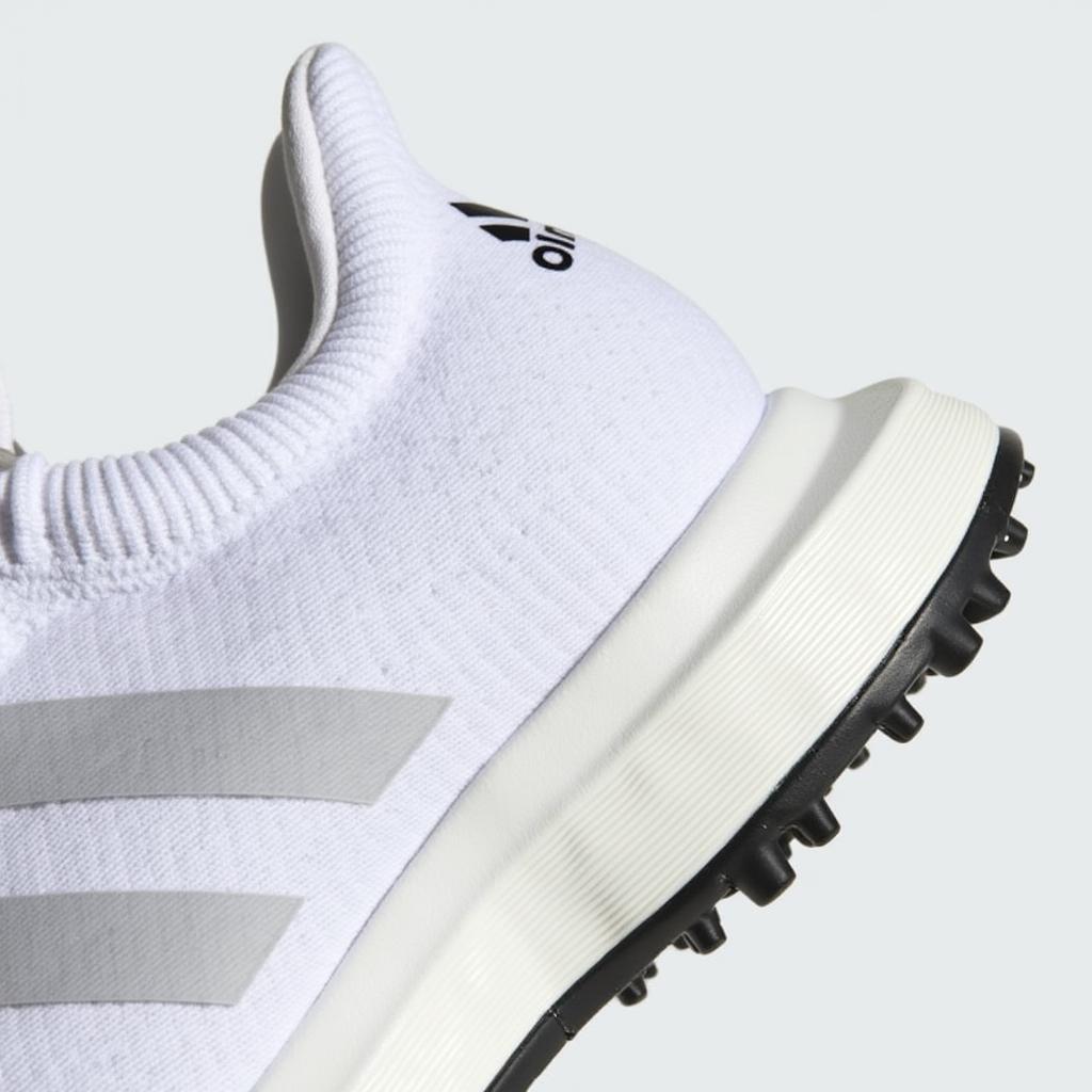 Close-up of adidas Tour 360 Knit White Golf Shoes