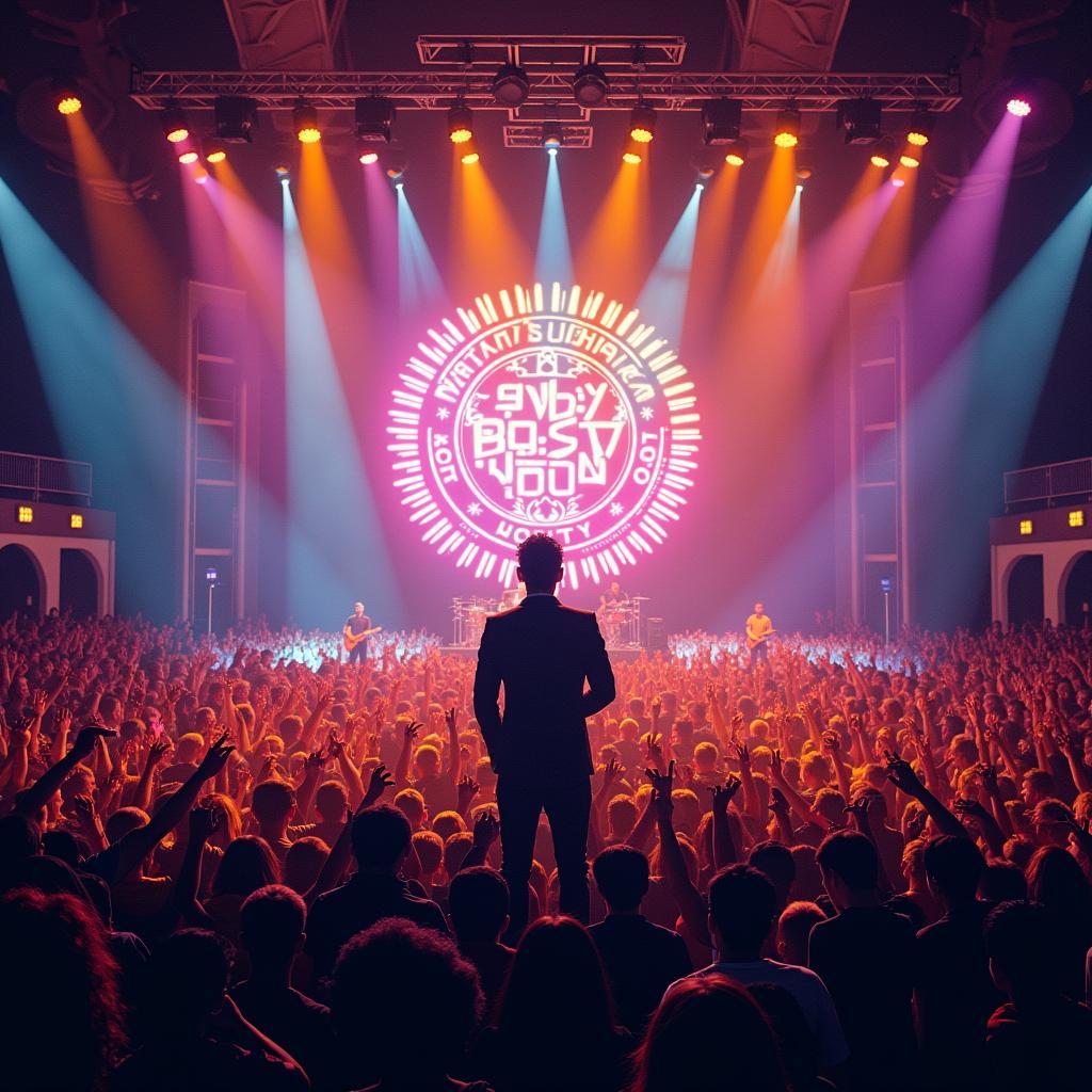 Ady Suleiman performing live in a modern Tokyo concert hall