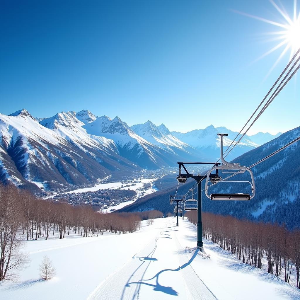 Scenic view from an Aspen ski lift