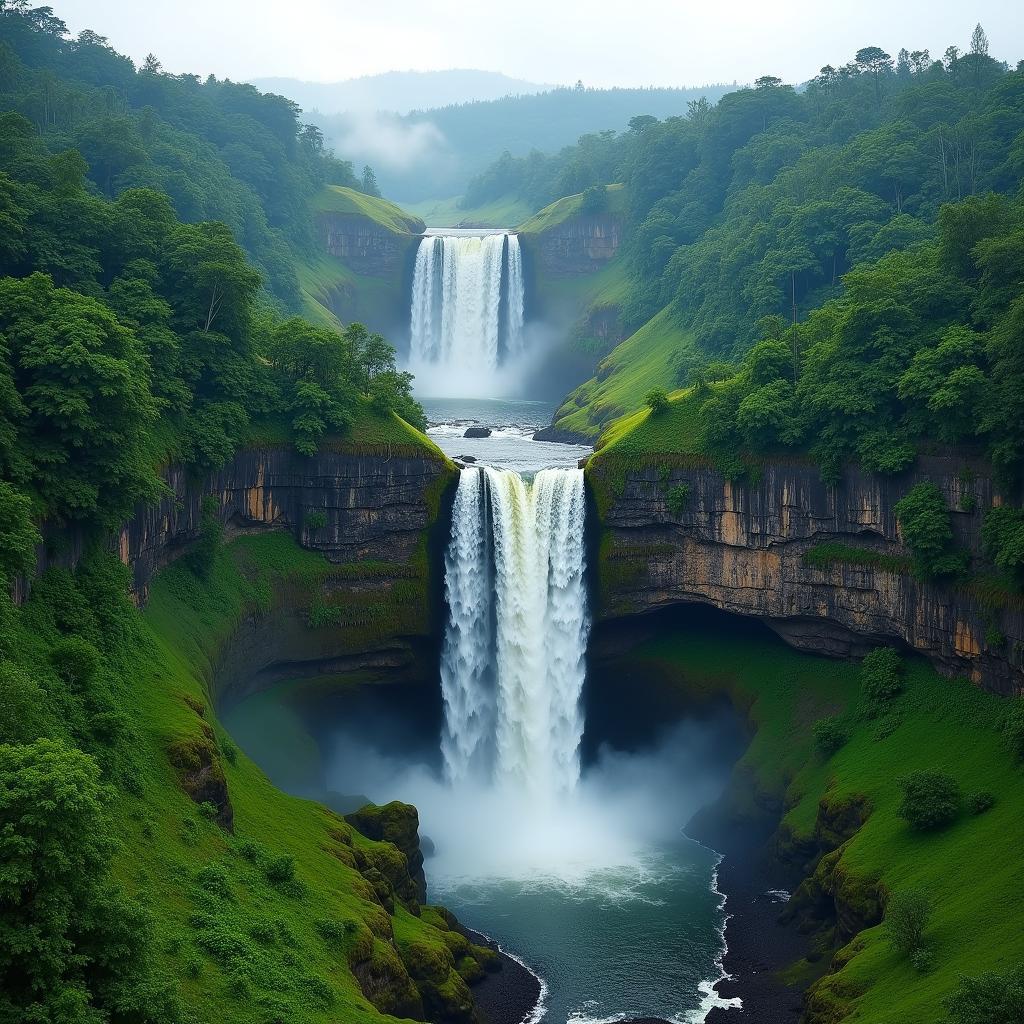 Athirappilly Waterfalls in Thrissur, Kerala