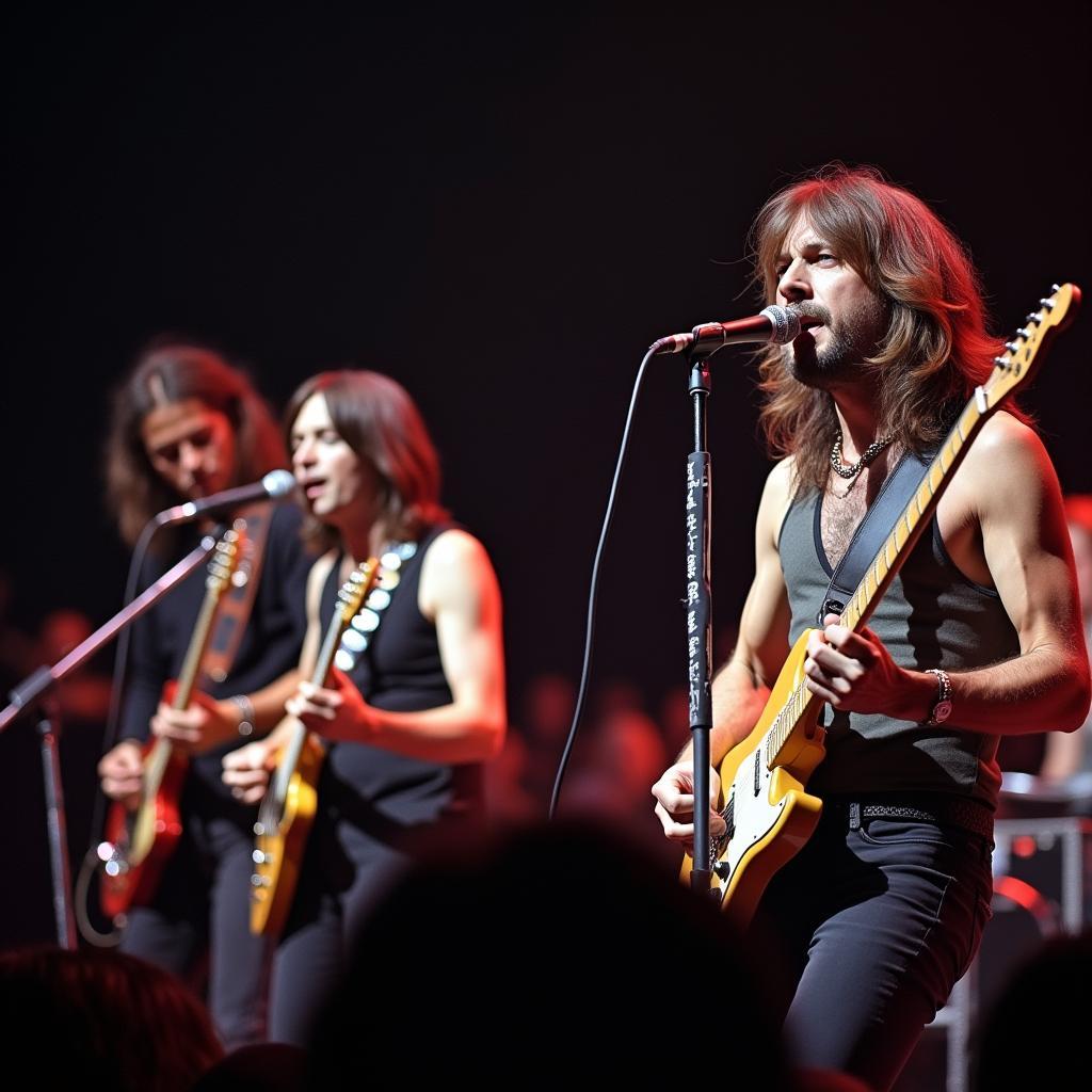 Bad Company performing live during their early tours