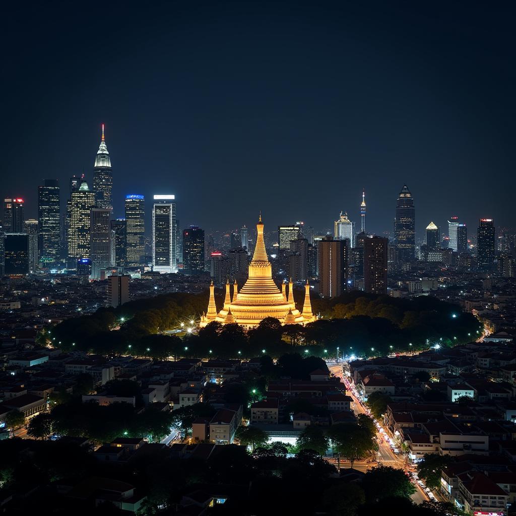 Bangkok Cityscape at Night