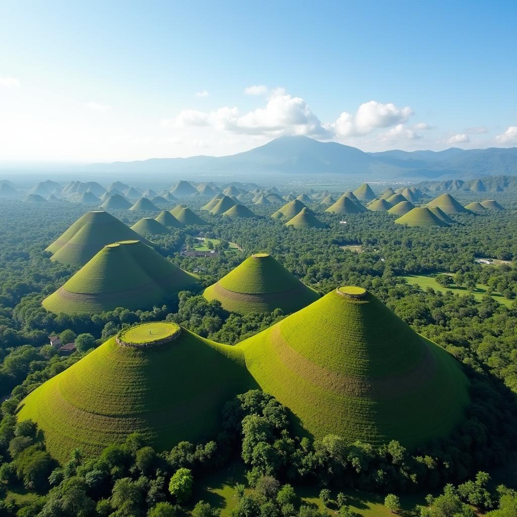 Bohol Chocolate Hills Aerial View