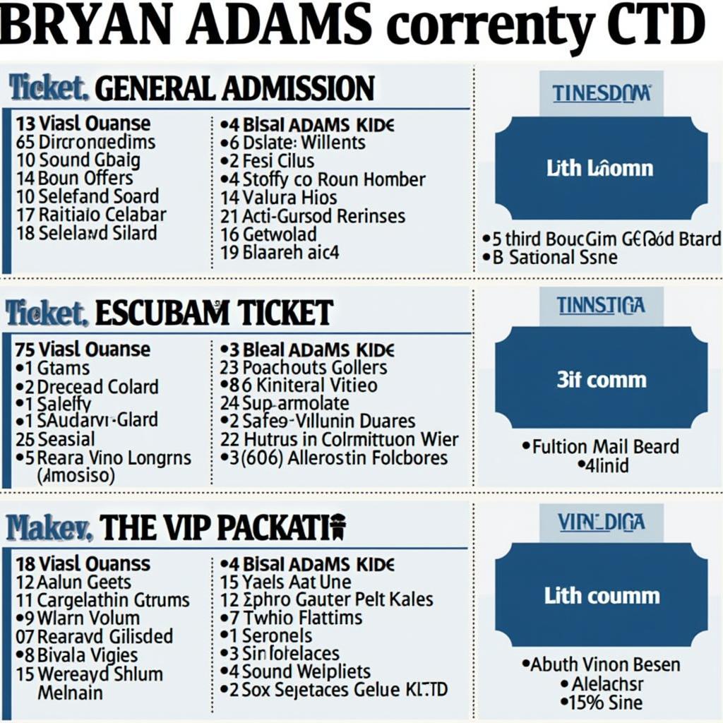 Bryan Adams Concert Tickets: A Visual Guide to Ticket Options