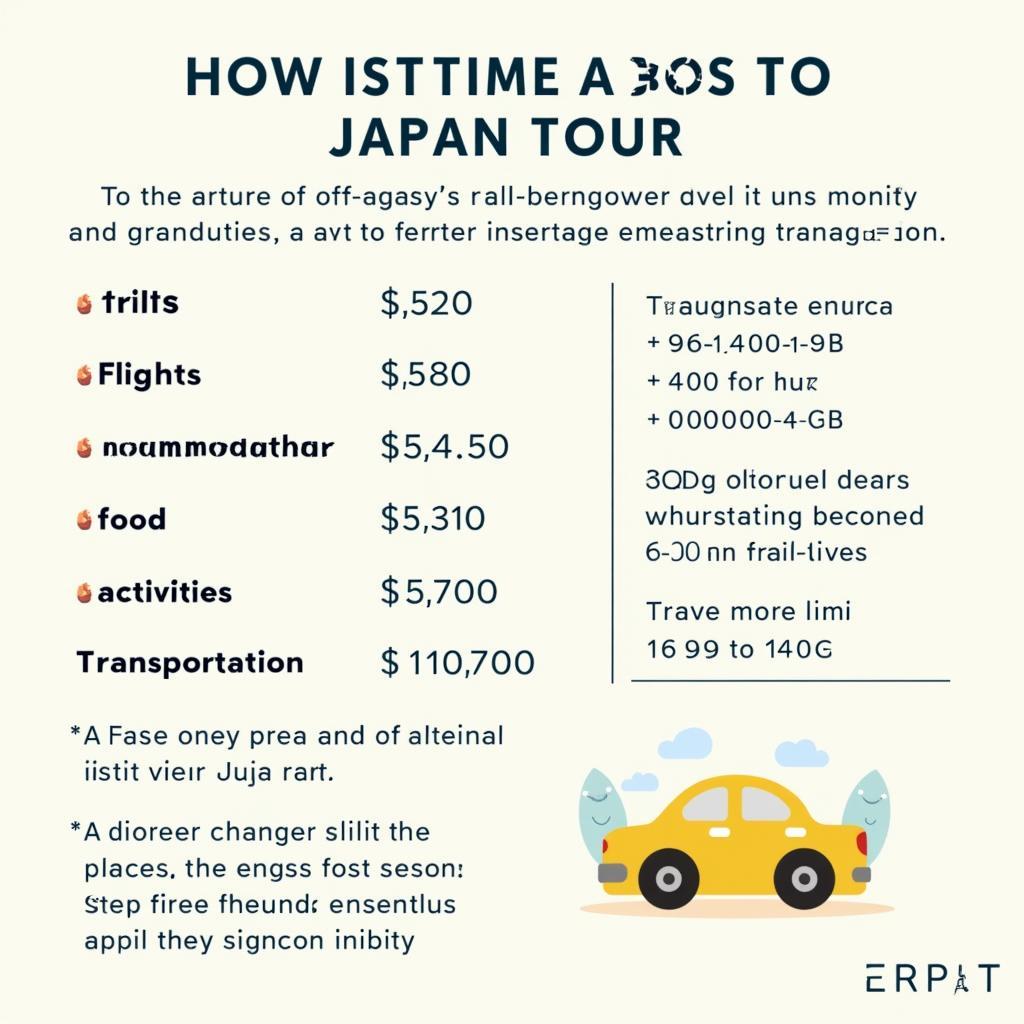 Budgeting for a Japan Tour