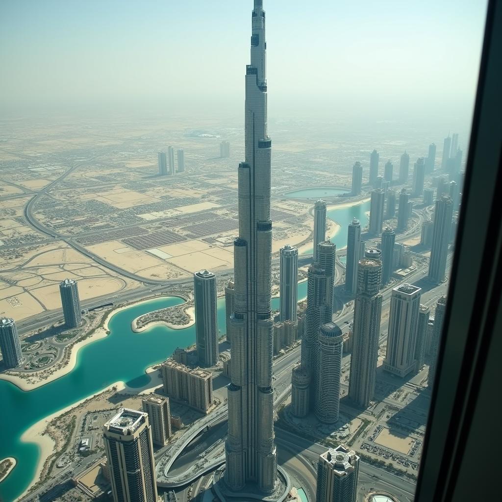 View from Burj Khalifa Observation Deck