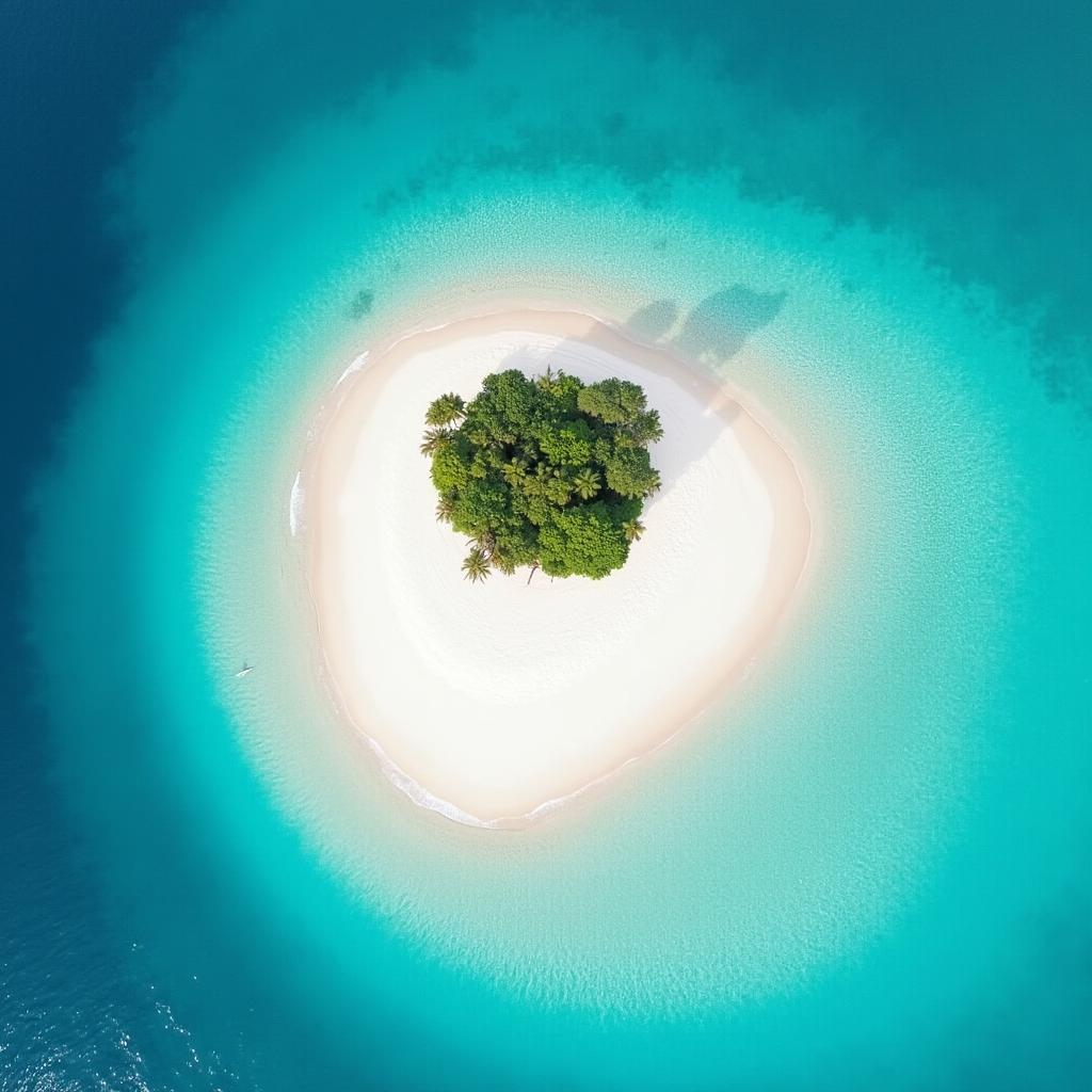 Aerial View of Camiguin's White Island