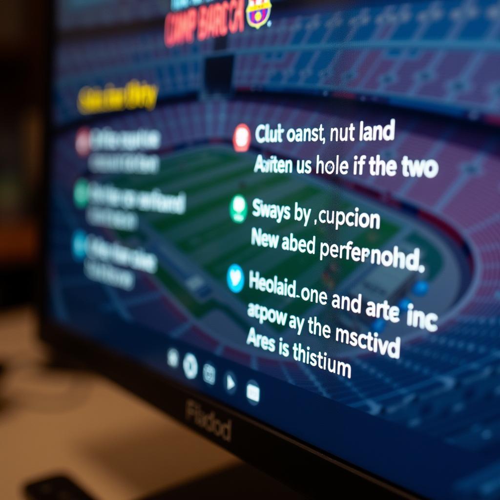 Interactive features of the Camp Nou virtual tour