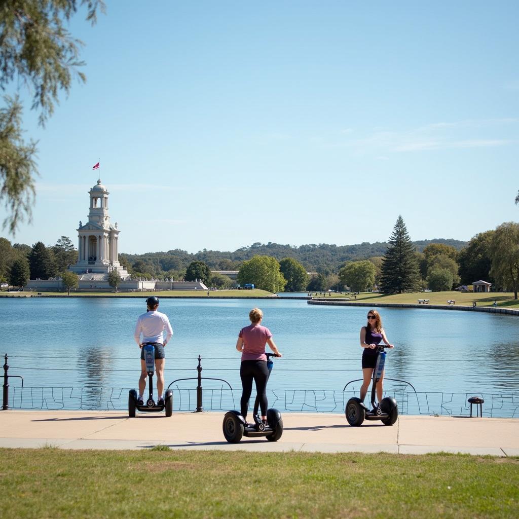 Segway tour around Lake Burley Griffin Canberra