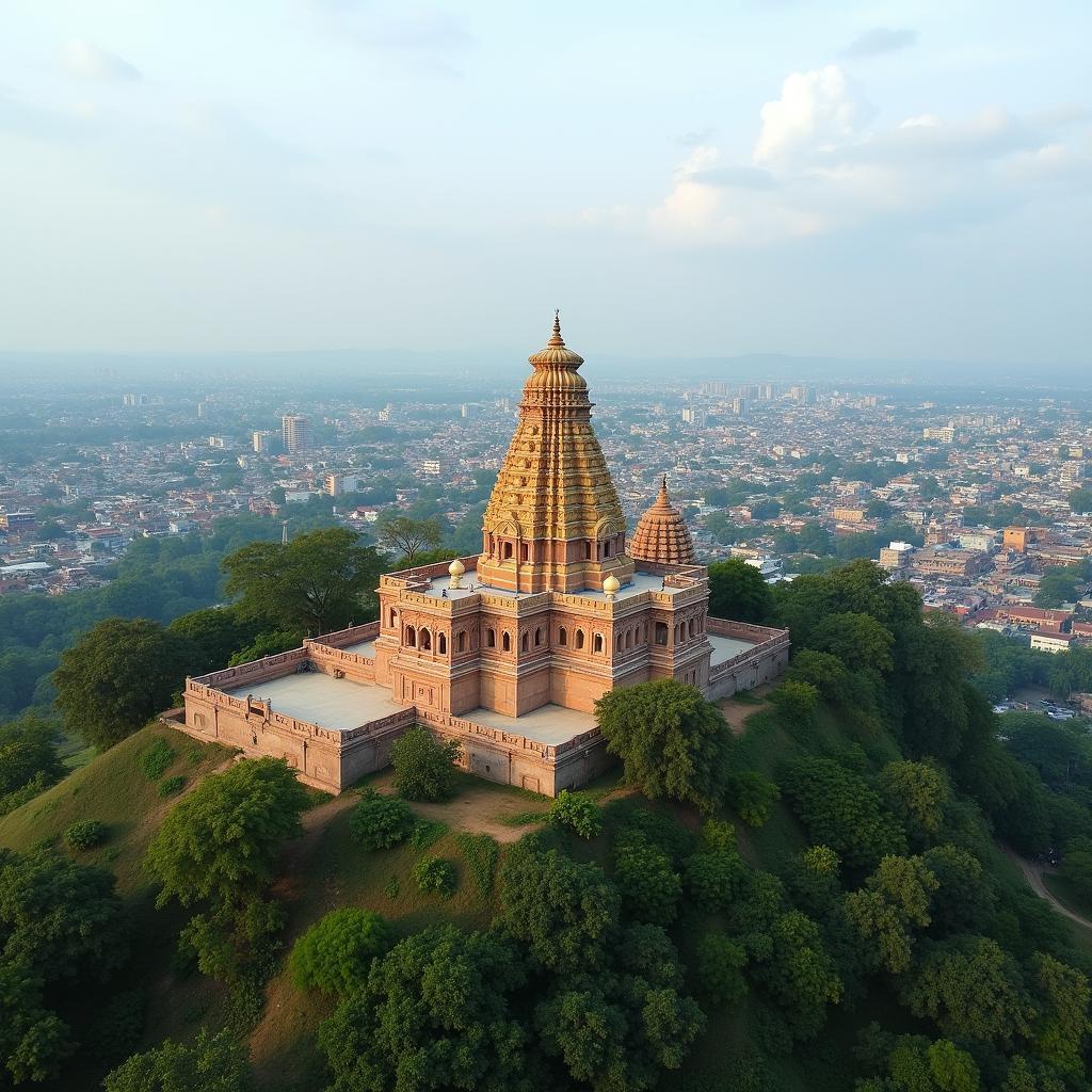 Chamundeshwari Temple View from Hilltop