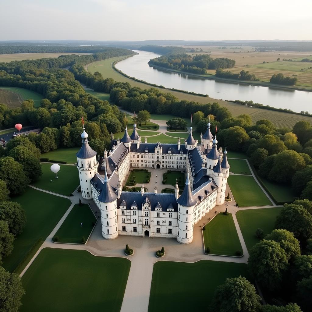 Chateau de Chambord Aerial View