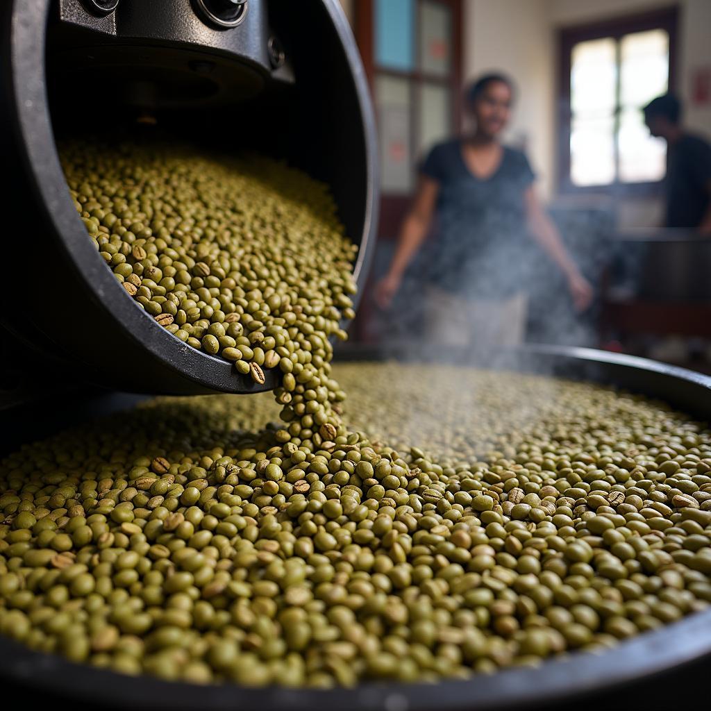 Coffee Roasting Process in Chikmagalur