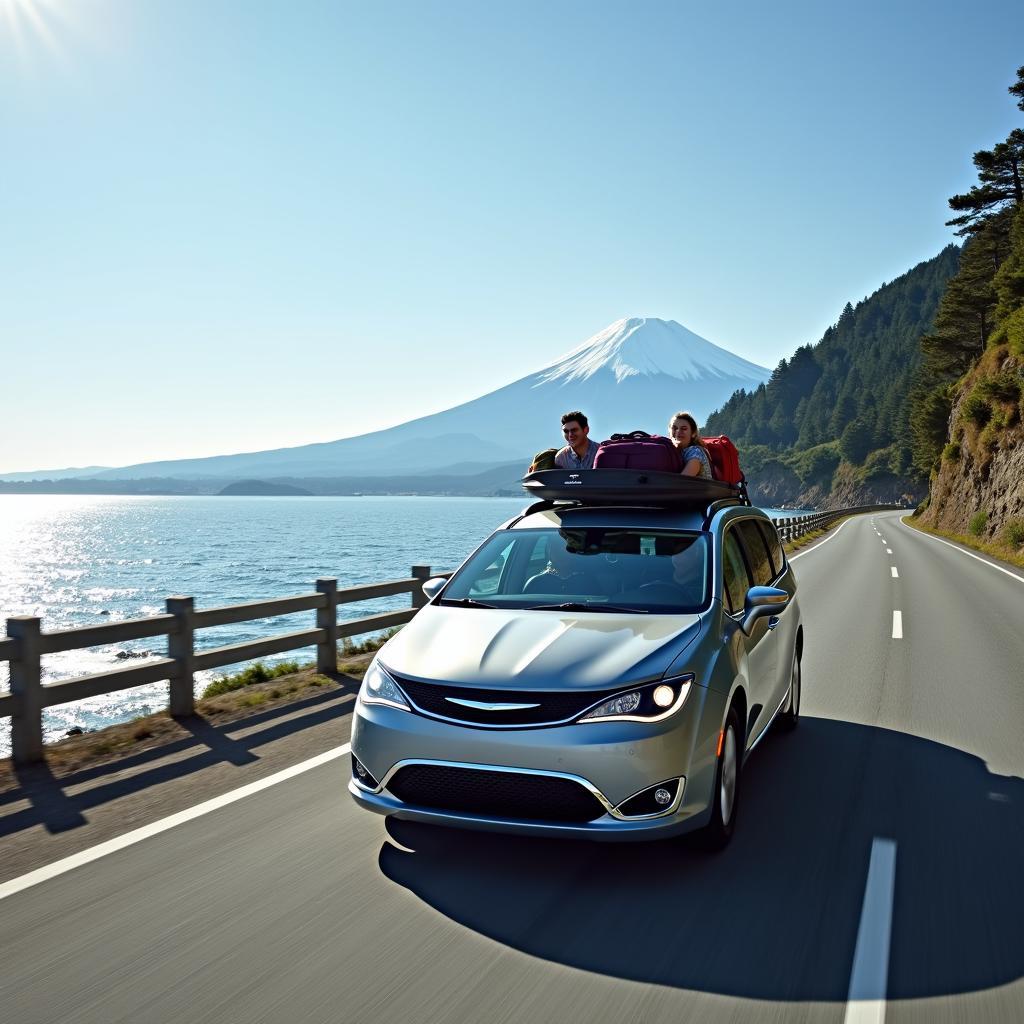 Chrysler Pacifica Touring L Plus on a scenic Japanese road trip