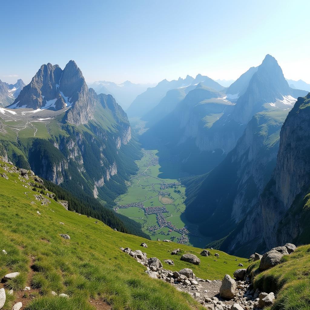 The stunning alpine scenery surrounding the Col de l'Iseran.