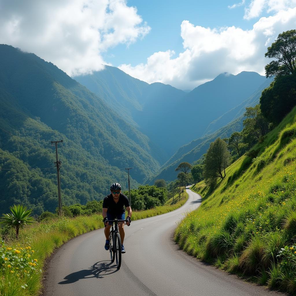 Costa Rica Bicycle Tour with Stunning Mountain View