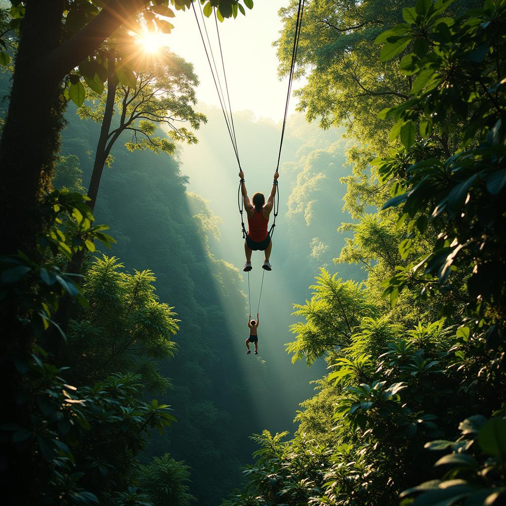 Ziplining Adventure through the Lush Costa Rican Rainforest