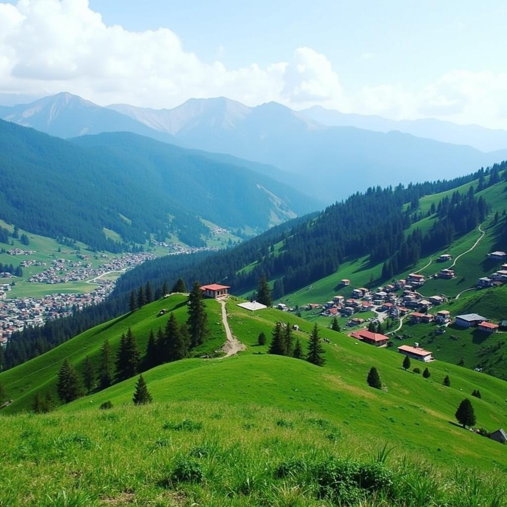 Scenic view of Dalhousie in Himachal Pradesh, India