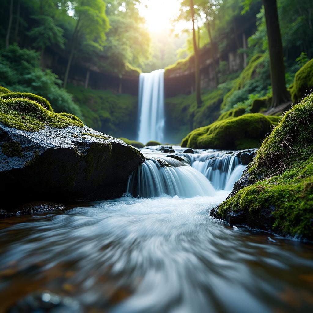 Majestic Daringbadi waterfall cascading down rocky slopes surrounded by lush vegetation