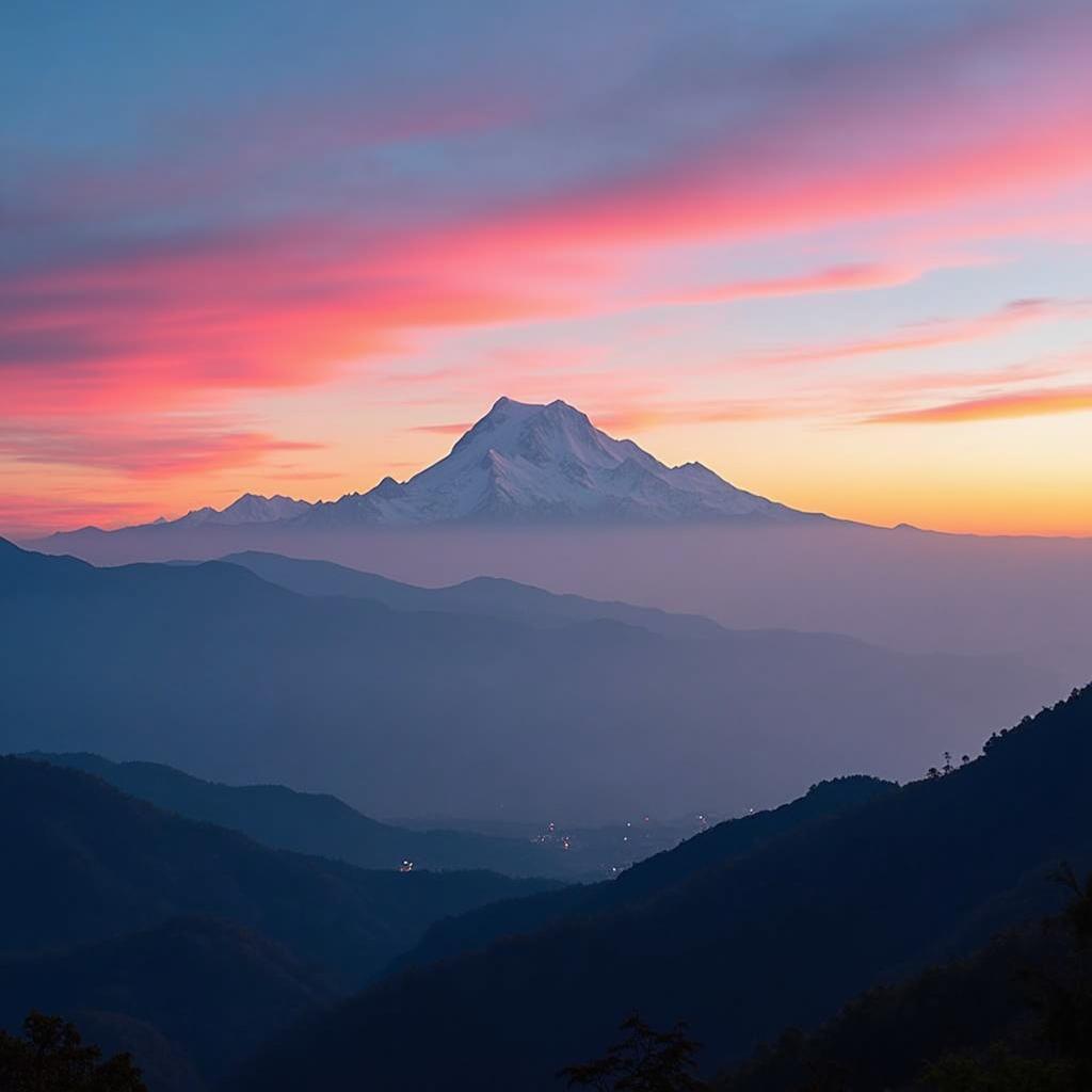 Sunrise over Kanchenjunga from Tiger Hill, Darjeeling