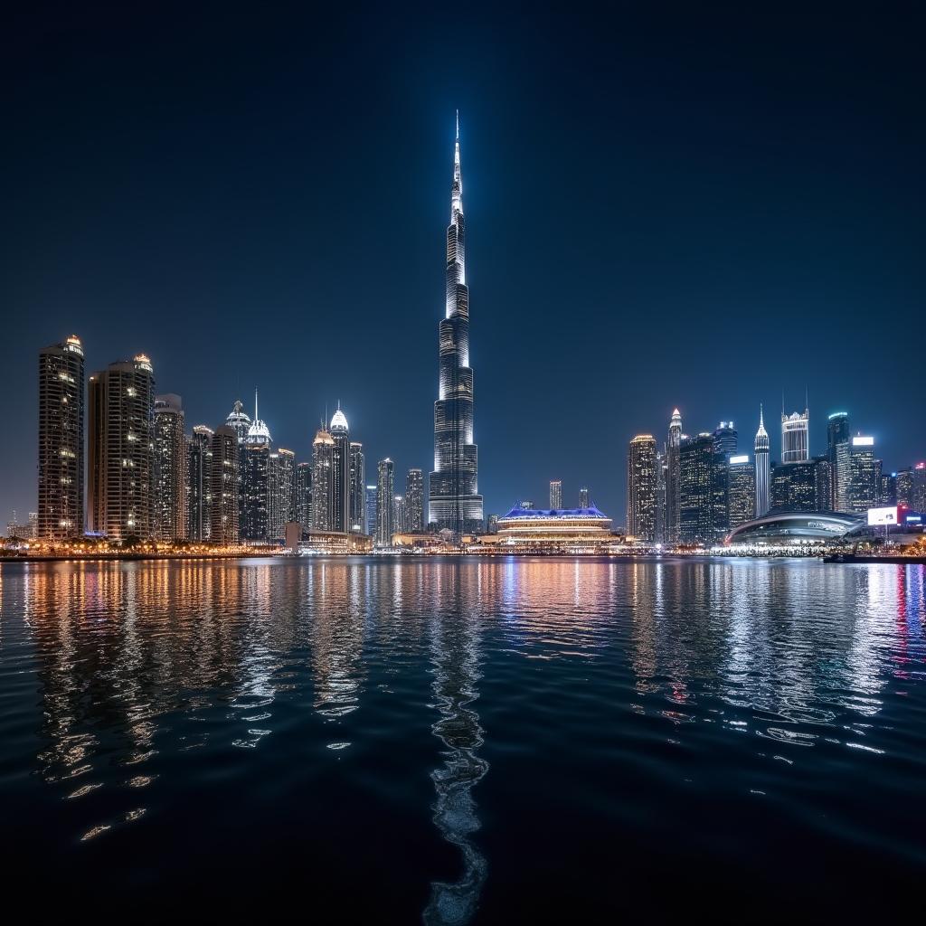 Dubai Cityscape at Night