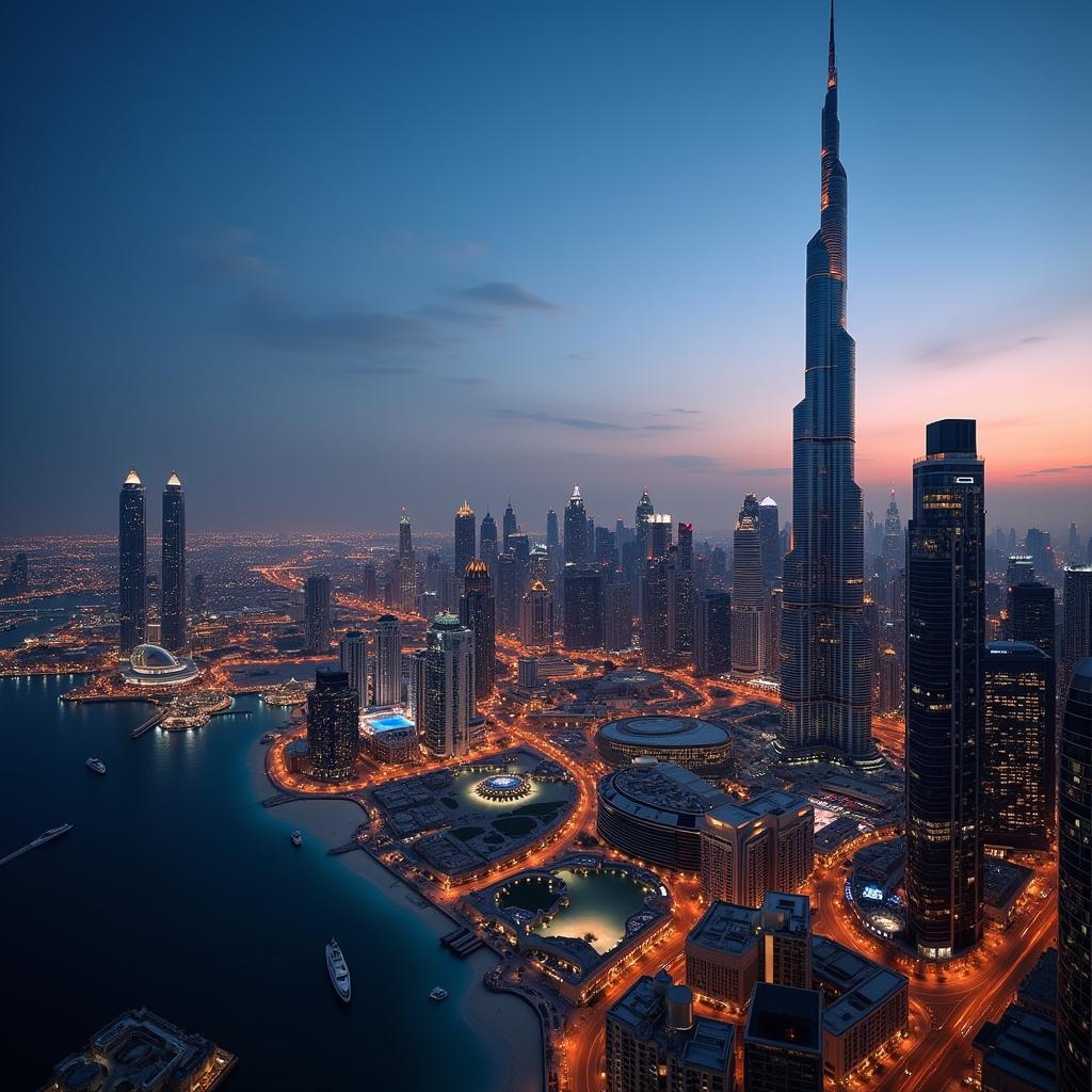 Dubai Skyline at Dusk for Business Travelers