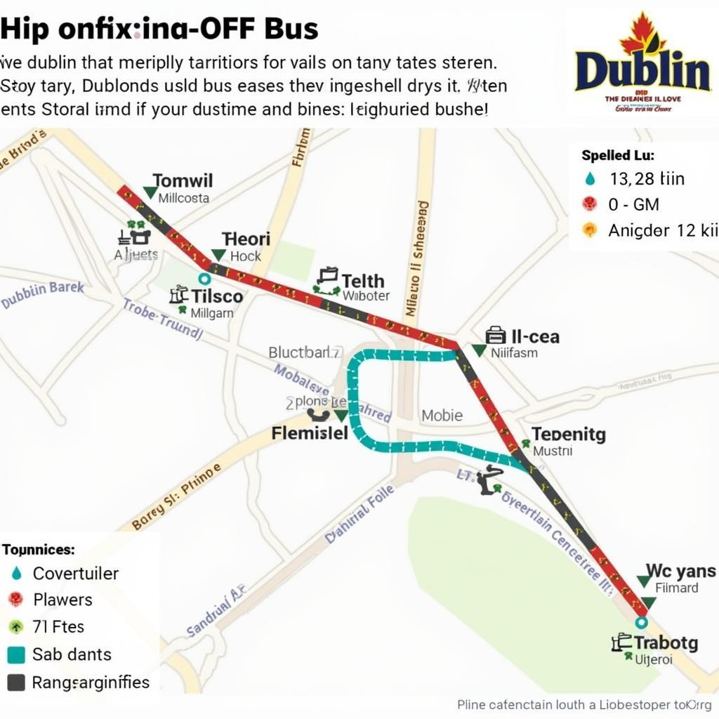 Dublin City Hop On Hop Off Route Map