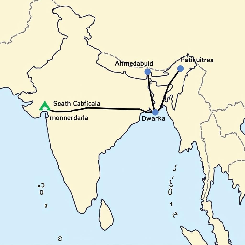 Dwarka and Somnath Tour Route Map