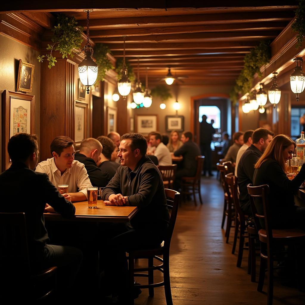 Enjoying a traditional English Pub