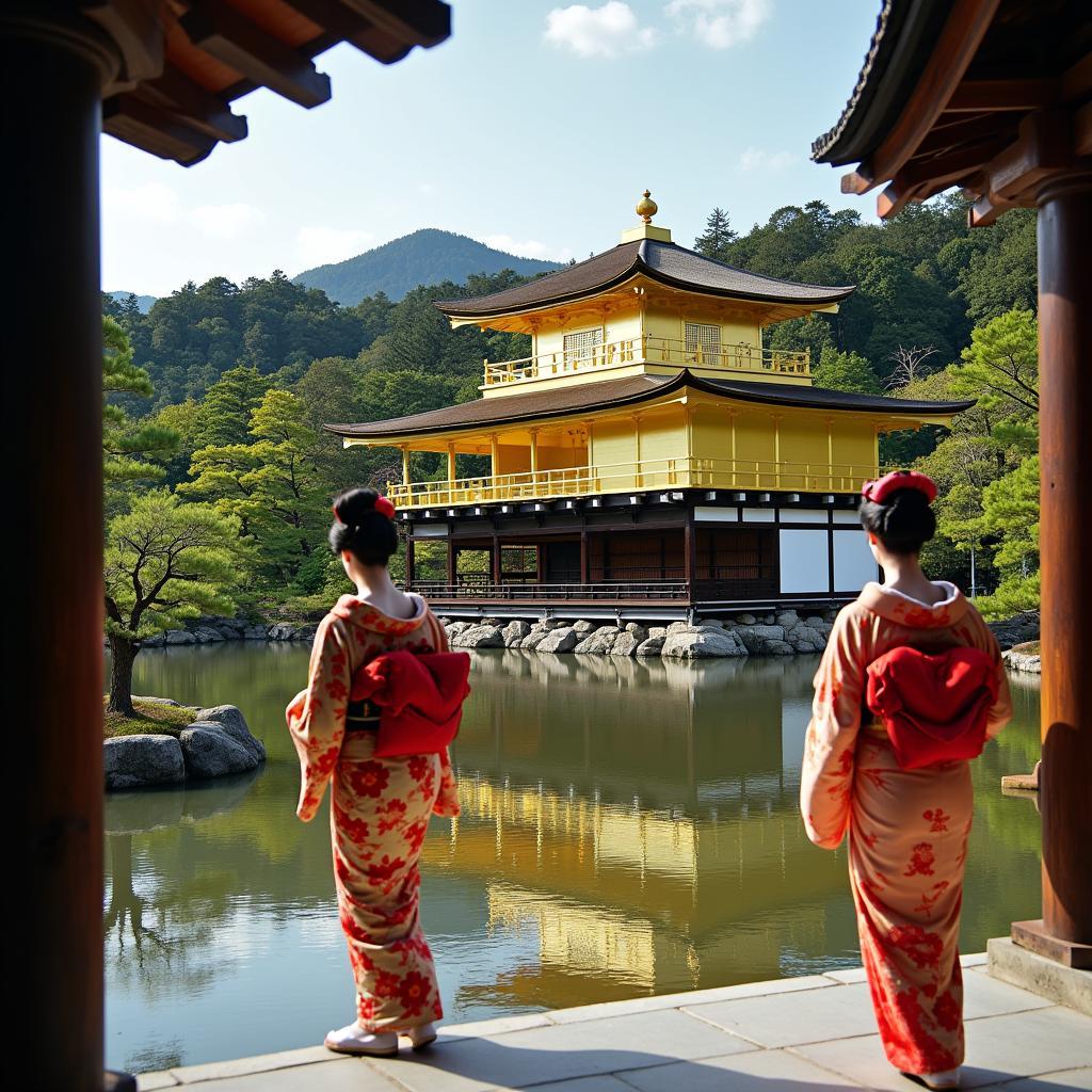 Kyoto's Golden Pavilion and Geishas in Gion