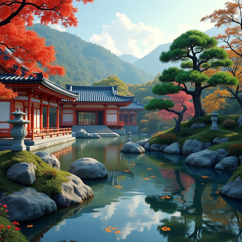 Tranquil Japanese Gardens and Temples