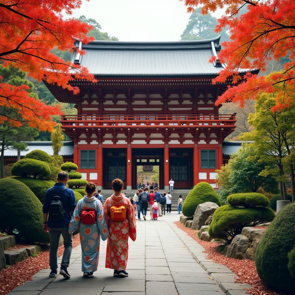 Exploring ancient temples in Kyoto