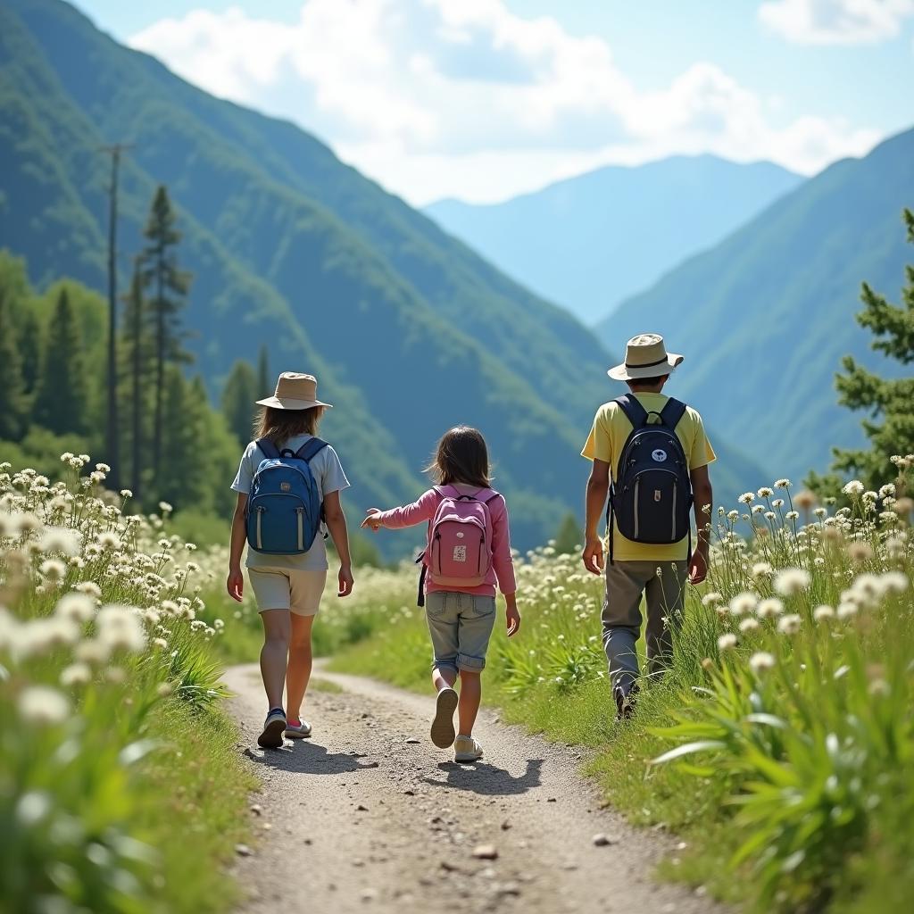 Family Hiking in the Japanese Alps