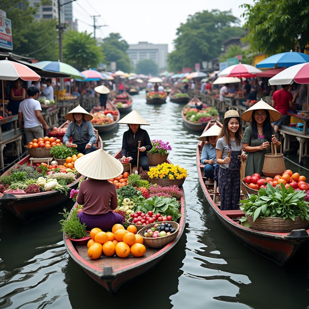 Floating Market in Bangkok