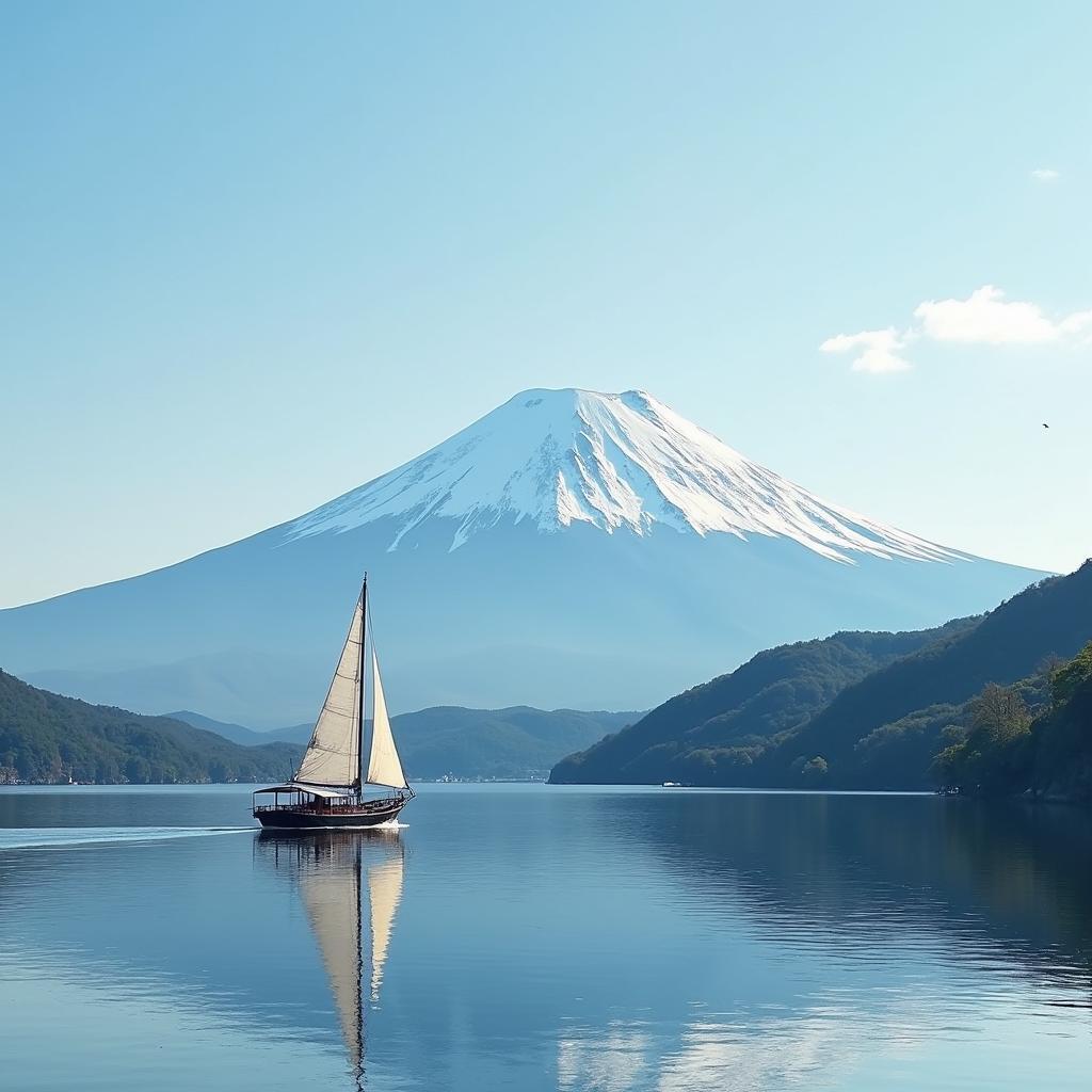 Full Sail Tour of Japan with Mount Fuji in the background